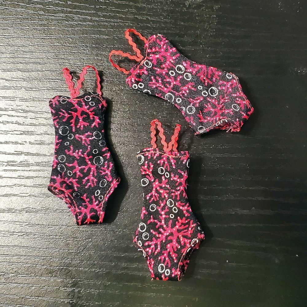 MONSTER HIGH Three (3) Lagoona Blue Dance Class Leotards